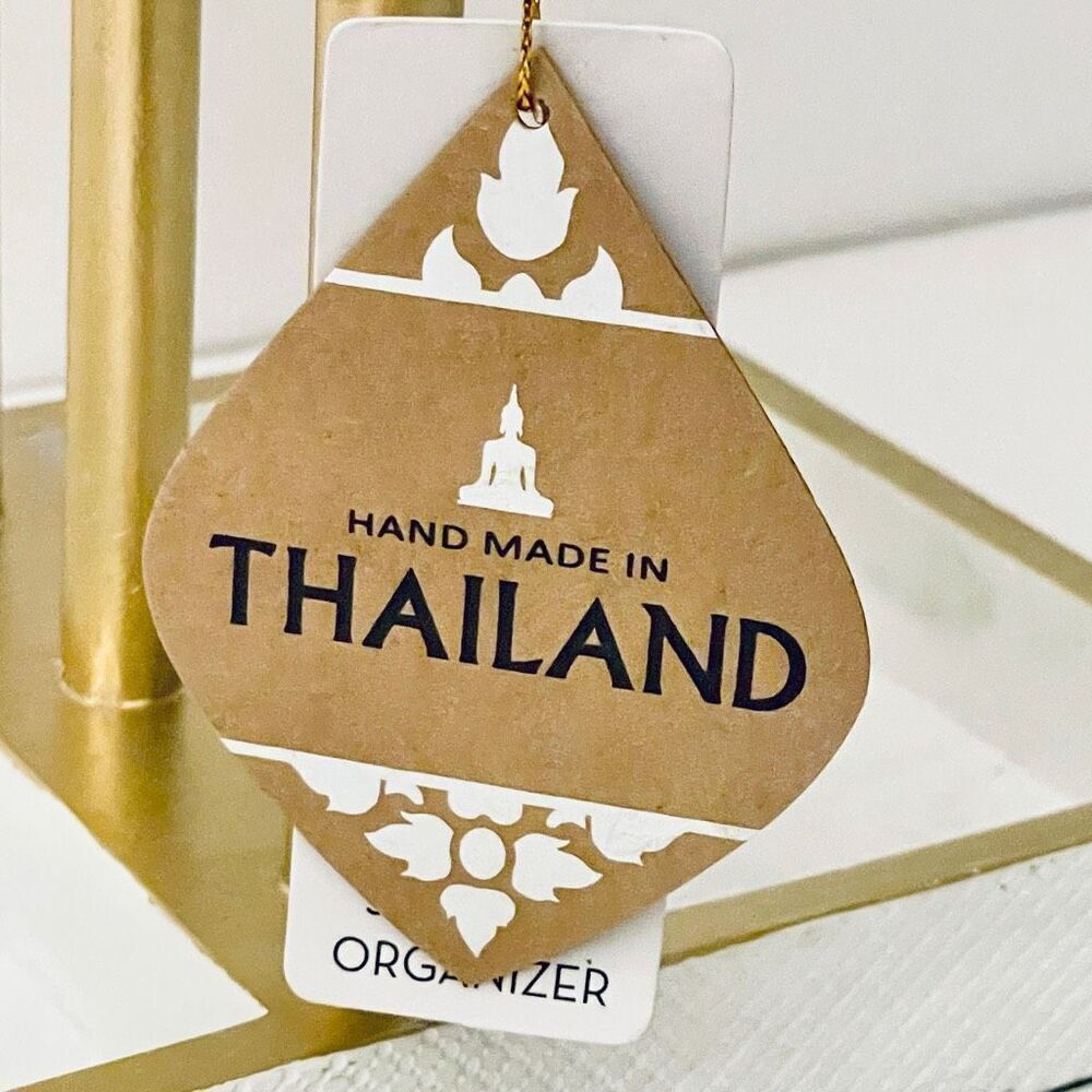 NWT Made in Thailand Gorgeous 16” Tall jewelry 3 rods square Tray Organizer - Picture 11 of 12